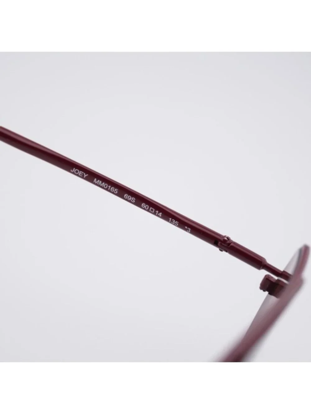 Max Mara MM0165 69S Joey Sunglasses Shiny Bordeaux Geometric Frame